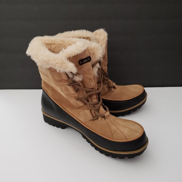 JBU Shoes - JBU Women's Bristol Winter Snow Lined Boots, Chestnut